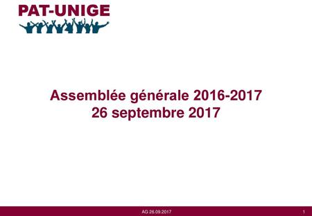 Assemblée générale septembre 2017