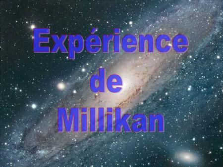 Expérience de Millikan.