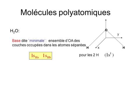 Molécules polyatomiques