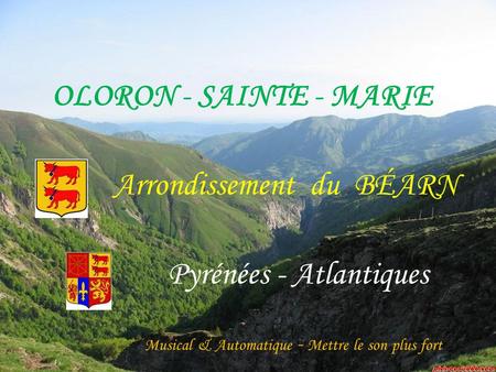 OLORON - SAINTE - MARIE Arrondissement du BÉARN Pyrénées - Atlantiques Musical & Automatique - Mettre le son plus fort.