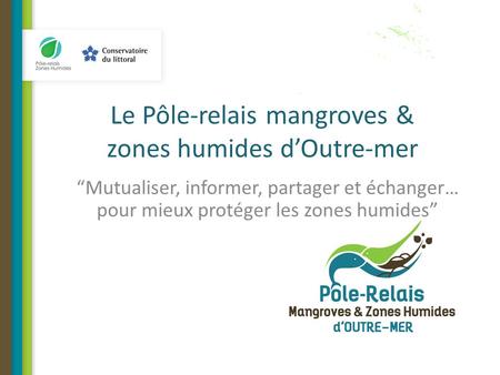 Le Pôle-relais mangroves & zones humides d’Outre-mer “Mutualiser, informer, partager et échanger… pour mieux protéger les zones humides”
