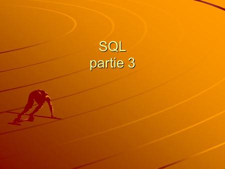 SQL partie 3. SQL est un langage de définition de données SQL est un langage de définition de données (LDD), c'est-à-dire qu'il permet de créer des tables.