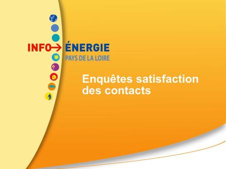 Enquêtes satisfaction des contacts. Les Espaces INFO  ENERGIE des Pays de la Loire Un taux de retour plus important des contacts physiques Type de contacts.