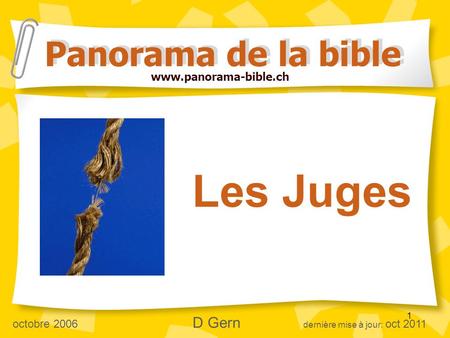 Les Juges Panorama de la bible