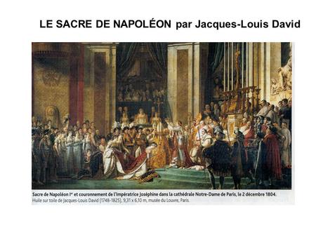 LE SACRE DE NAPOLÉON par Jacques-Louis David