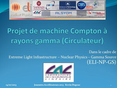 Projet de machine Compton à rayons gamma (Circulateur)