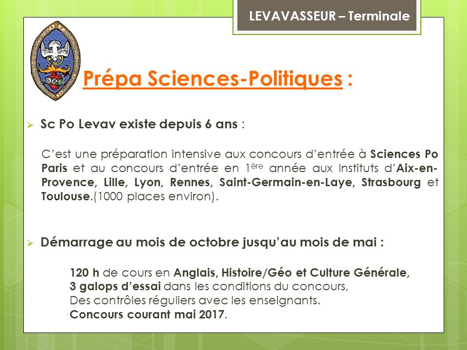 Prépa Sciences-Politiques :