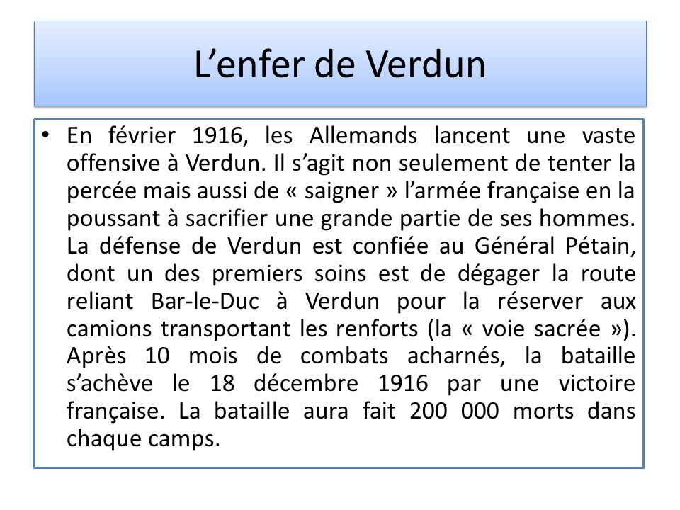 L’enfer de Verdun