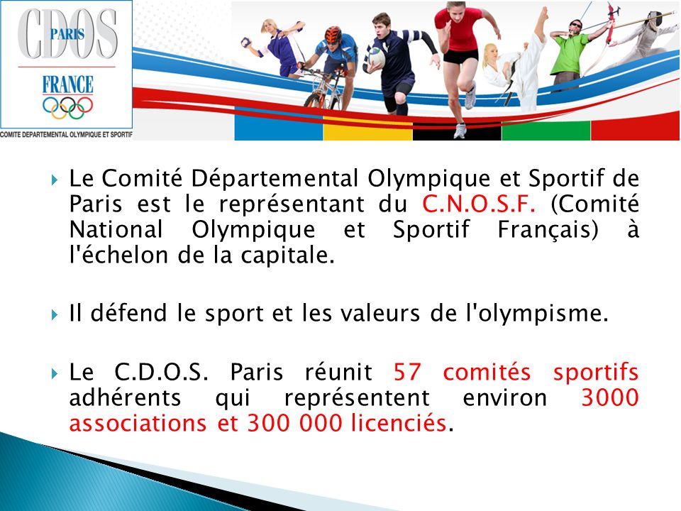 Le C.D.O.S. Paris, ses responsabilités envers le mouvement sportif parisien