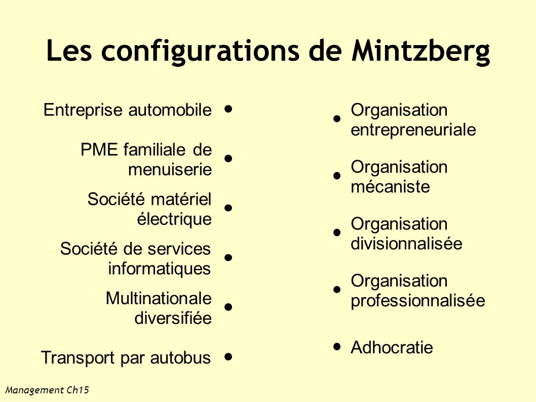 Les configurations de Mintzberg