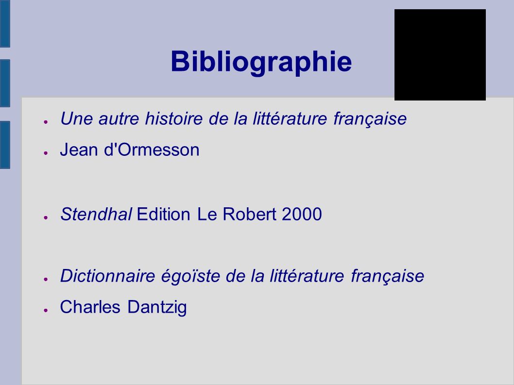 Bibliographie Une autre histoire de la littérature française