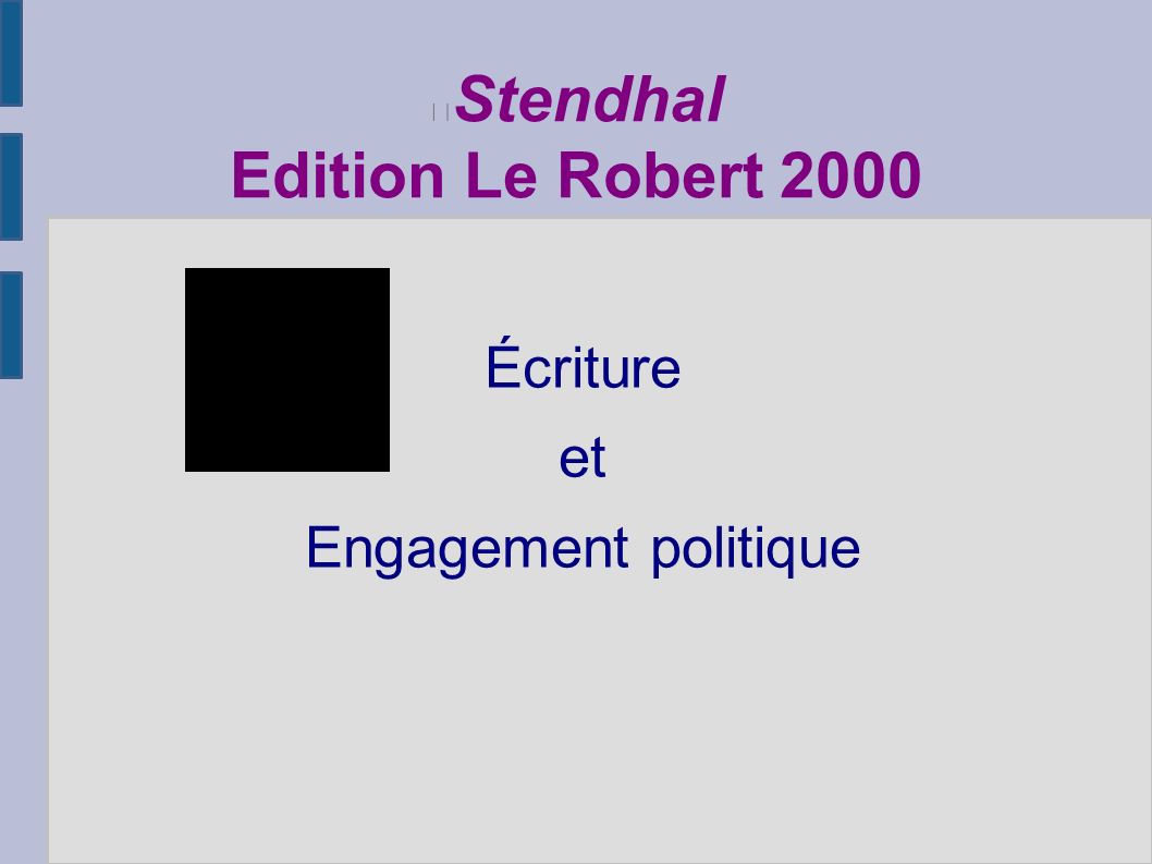 Stendhal Edition Le Robert 2000