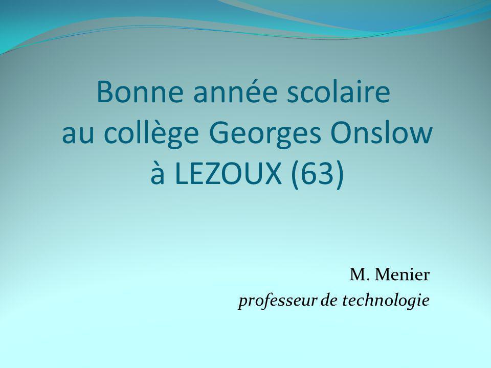 Bonne année scolaire au collège Georges Onslow à LEZOUX (63)
