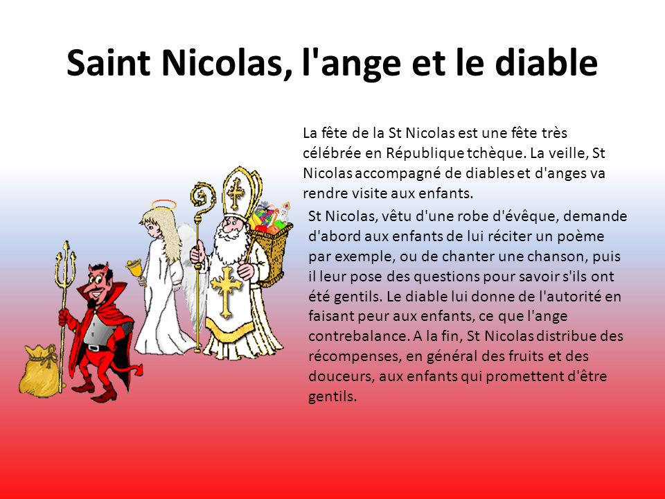Saint Nicolas, l ange et le diable