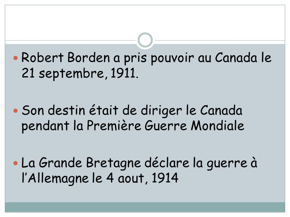 Robert Borden a pris pouvoir au Canada le 21 septembre, 1911.