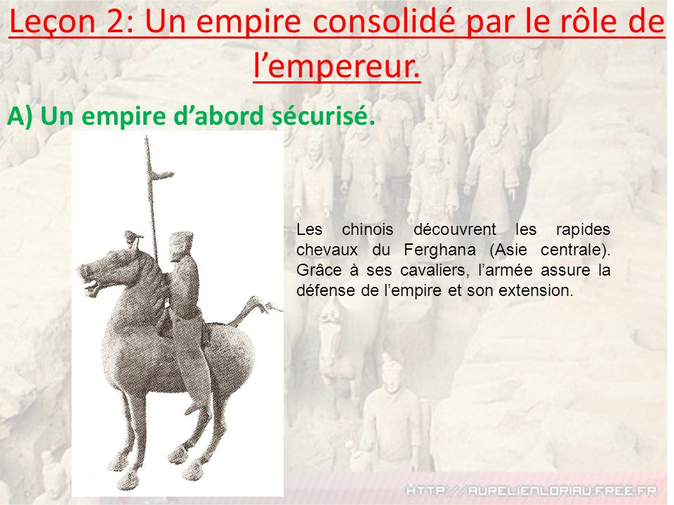 Leçon 2: Un empire consolidé par le rôle de l’empereur.