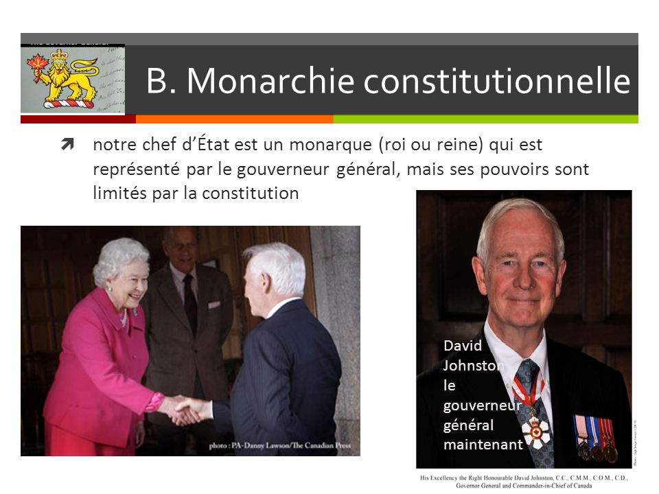 B. Monarchie constitutionnelle