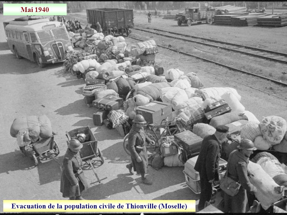 Evacuation de la population civile de Thionville (Moselle)