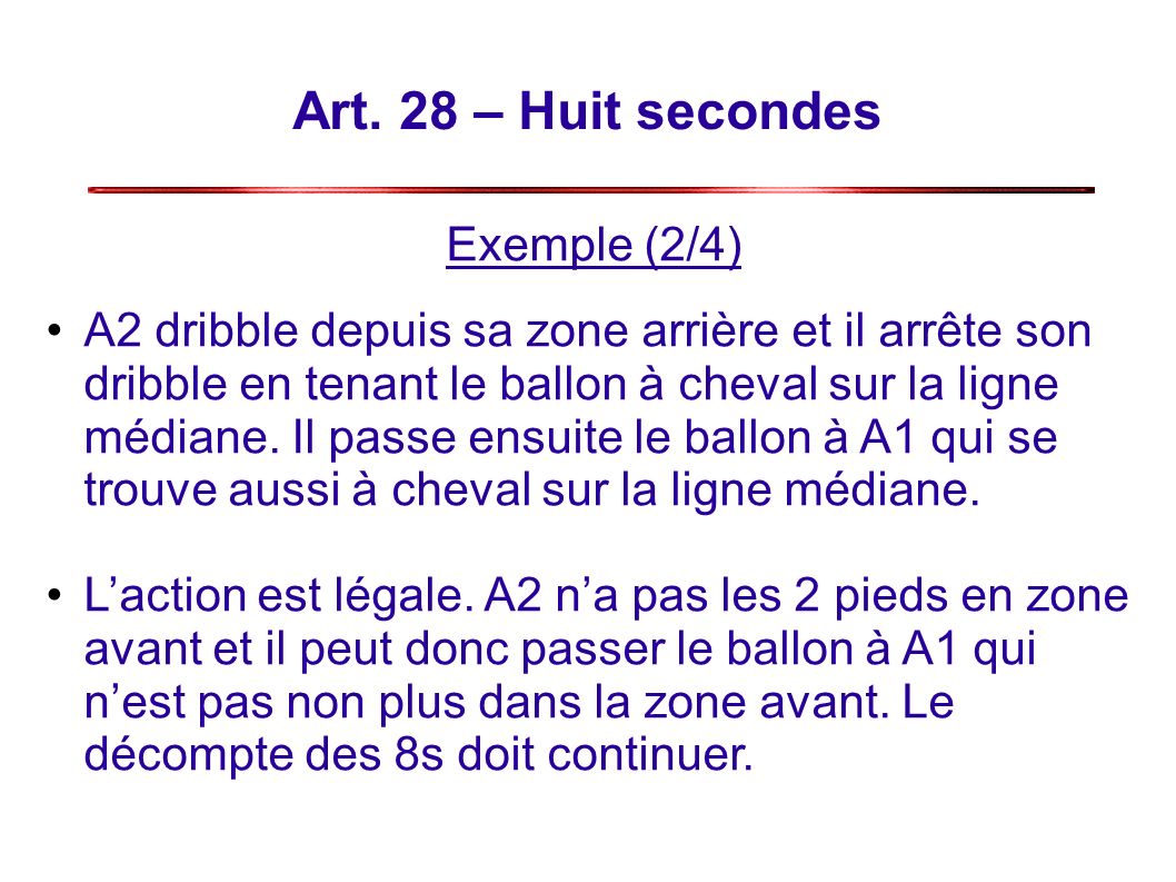 Art. 28 – Huit secondes Exemple (2/4)