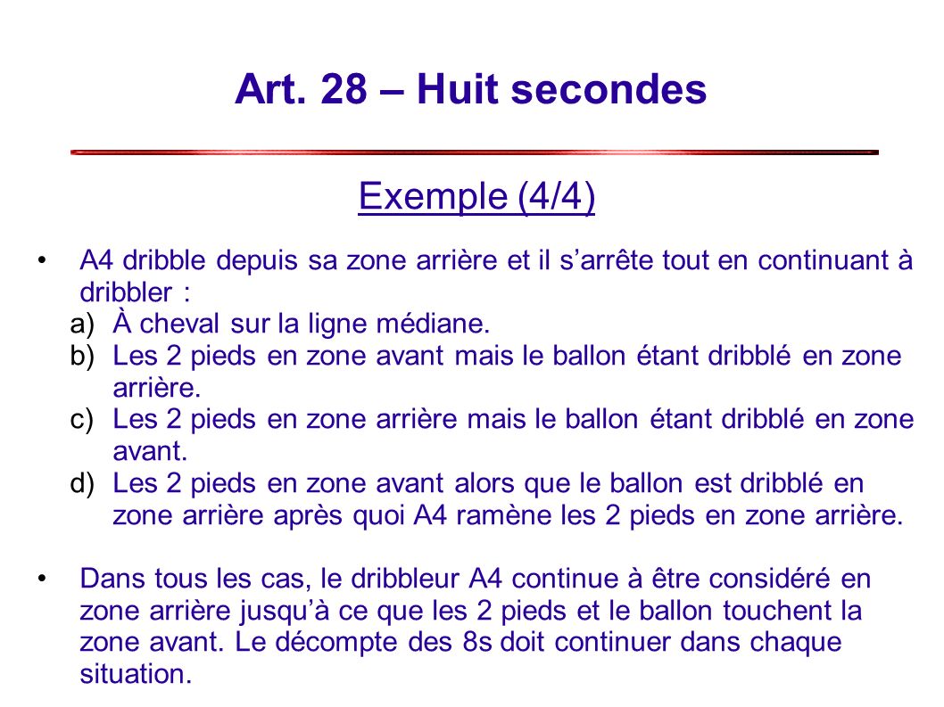 Art. 28 – Huit secondes Exemple (4/4)