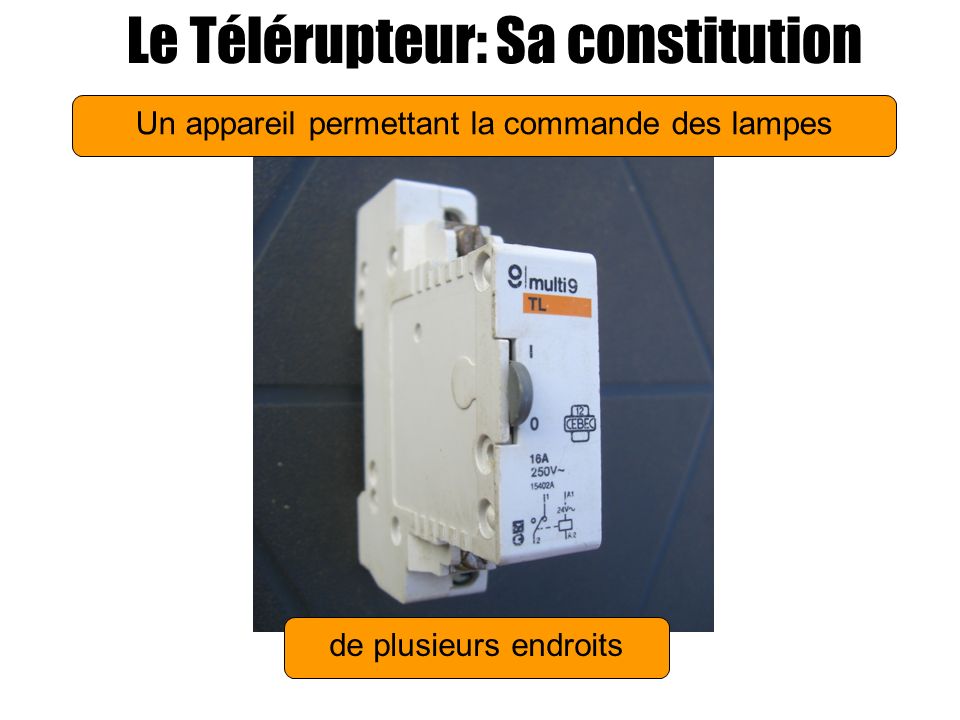 Le Télérupteur: Sa constitution