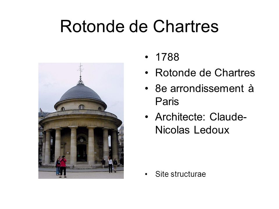 Rotonde de Chartres 1788 Rotonde de Chartres 8e arrondissement à Paris