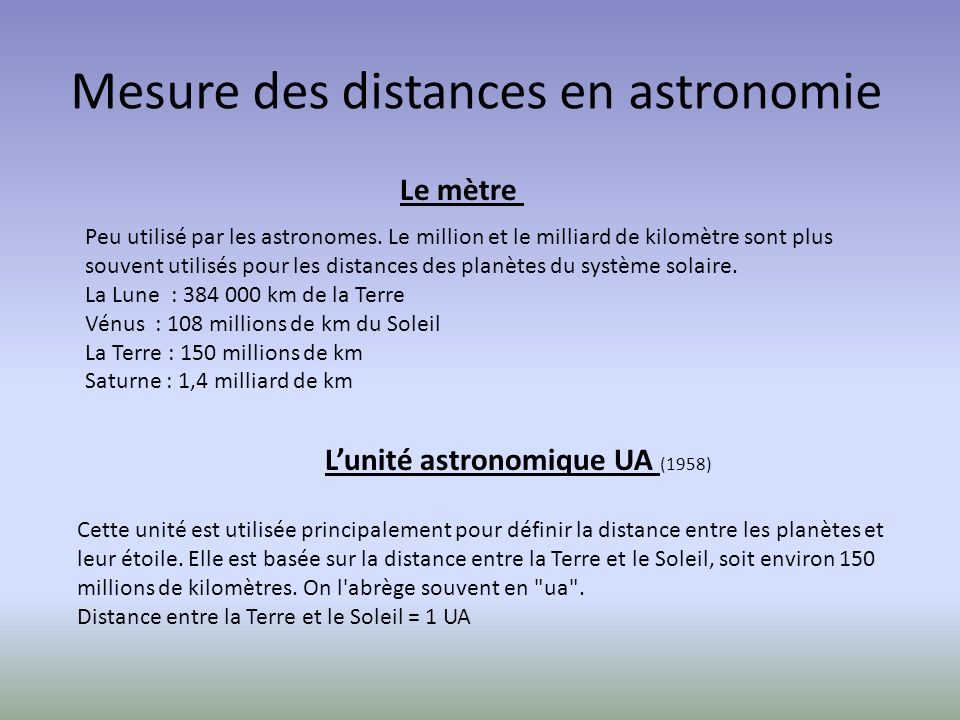 Mesure des distances en astronomie