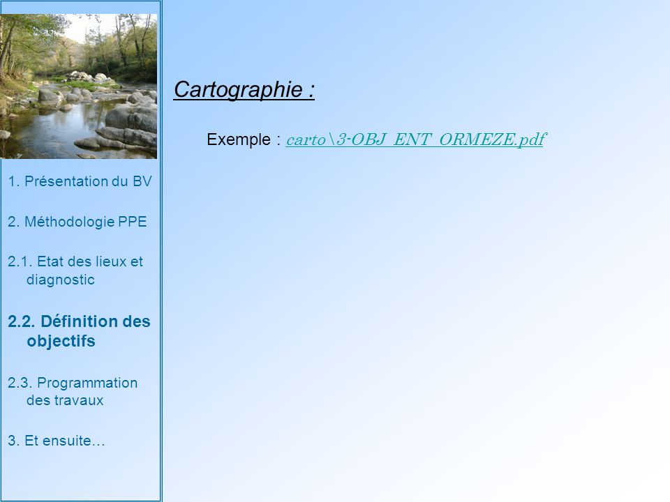 Cartographie : Exemple : carto\3-OBJ_ENT_ORMEZE.pdf