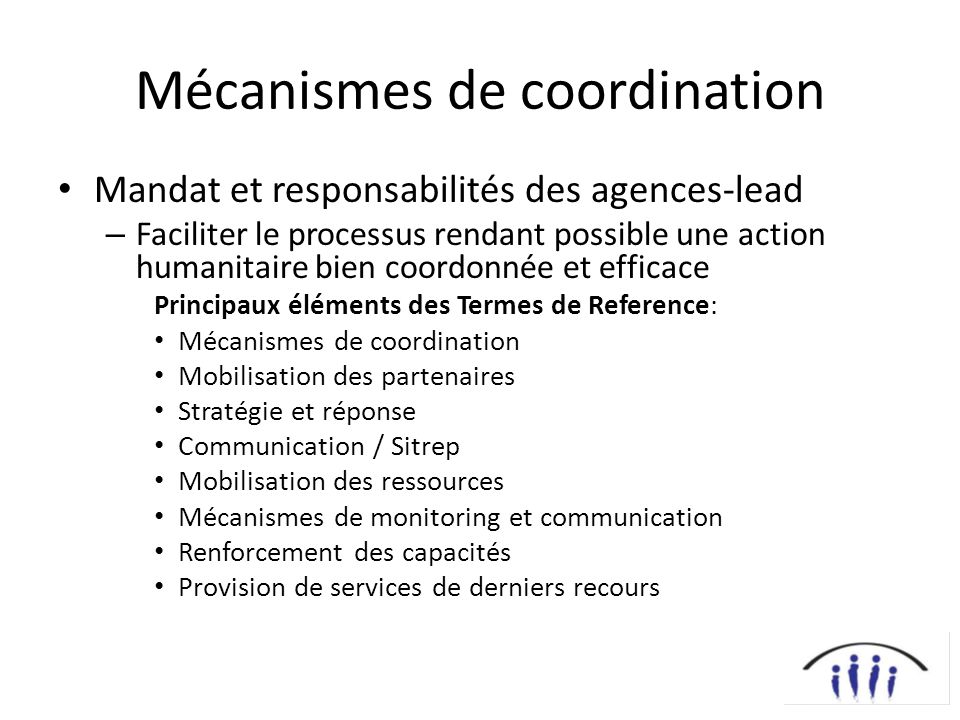 Mécanismes de coordination