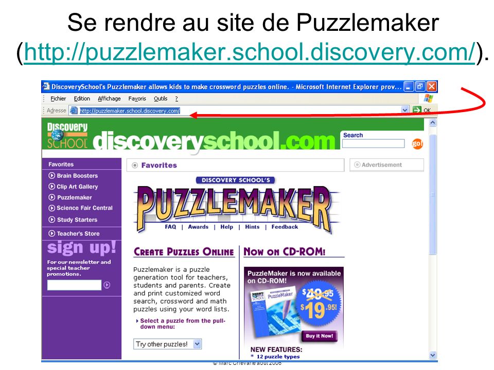 Se rendre au site de Puzzlemaker (