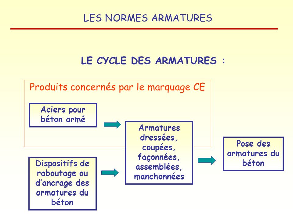 LE CYCLE DES ARMATURES :