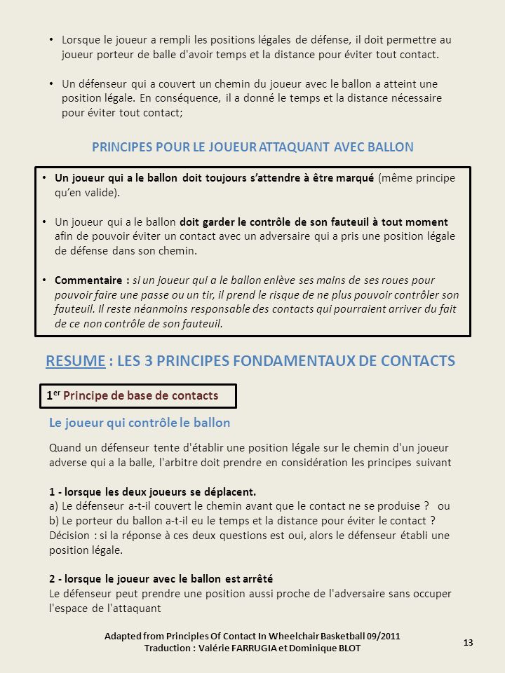 RESUME : LES 3 PRINCIPES FONDAMENTAUX DE CONTACTS