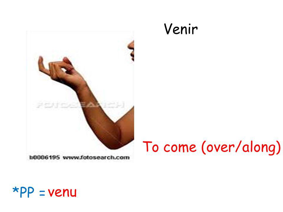 Venir To come (over/along) *PP = venu