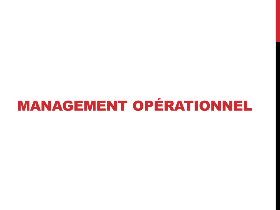 Management opérationnel