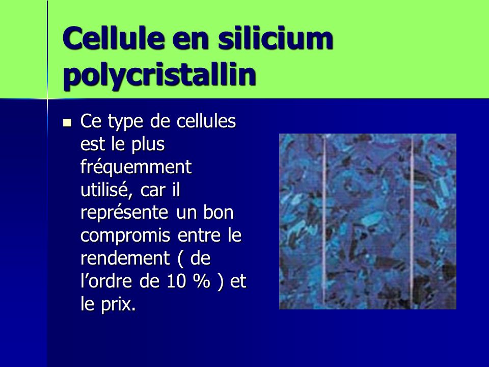 Cellule en silicium polycristallin