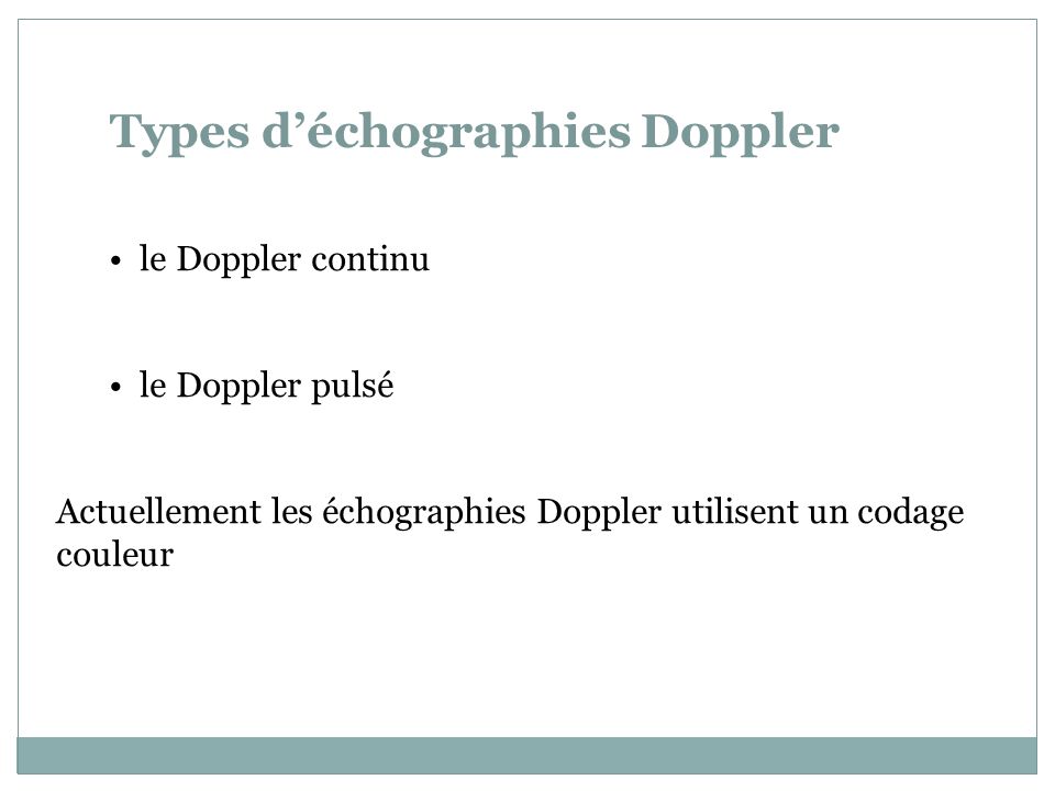 Types d’échographies Doppler