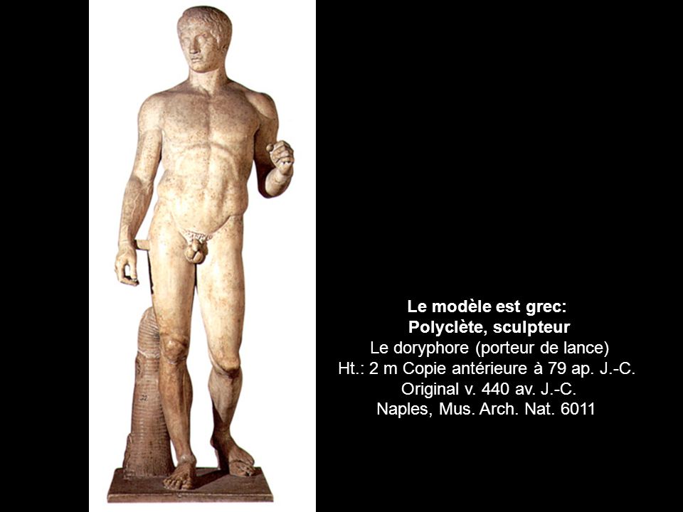 Le modèle est grec: Polyclète, sculpteur