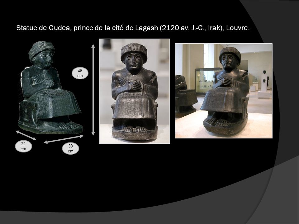 Statue de Gudea, prince de la cité de Lagash (2120 av. J. -C