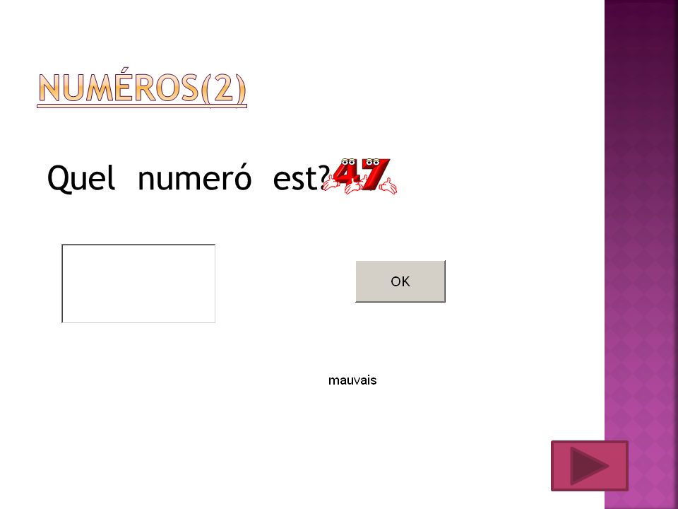 Numéros(2) Quel numeró est