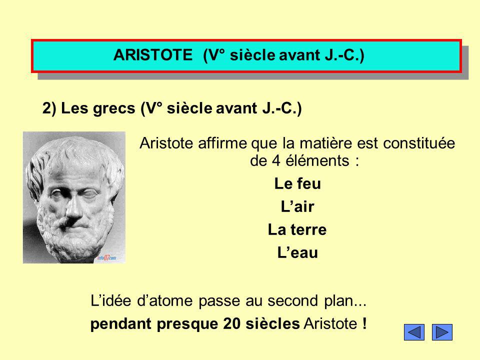 ARISTOTE (V° siècle avant J.-C.)