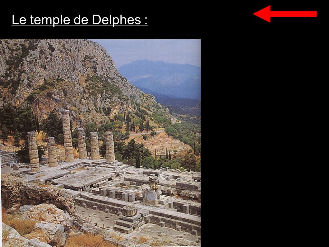 Le temple de Delphes :