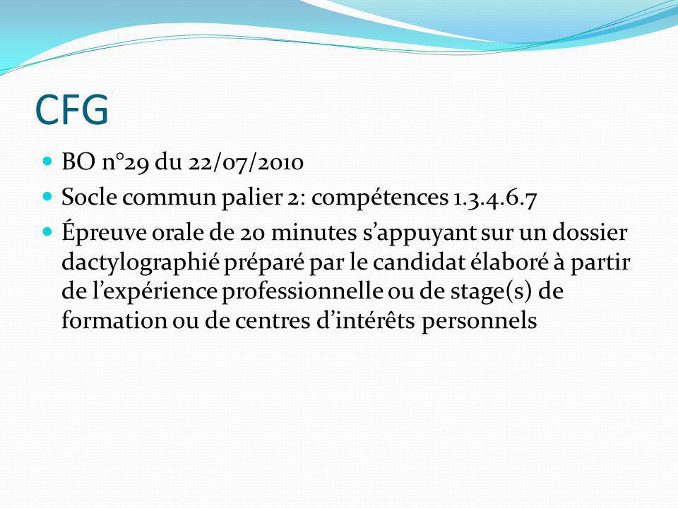 CFG BO n°29 du 22/07/2010 Socle commun palier 2: compétences