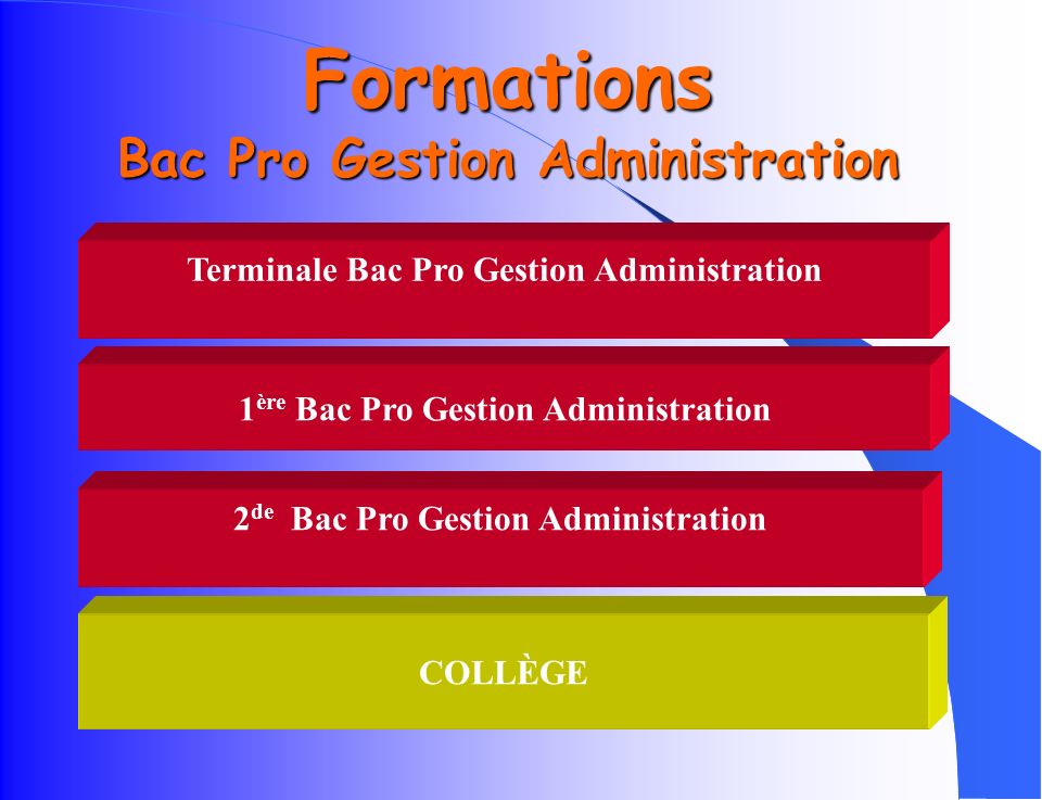 Formations Bac Pro Gestion Administration