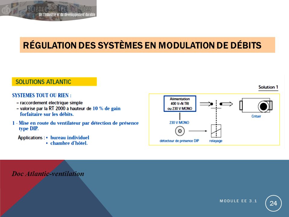 Régulation des systèmes en modulation de débits