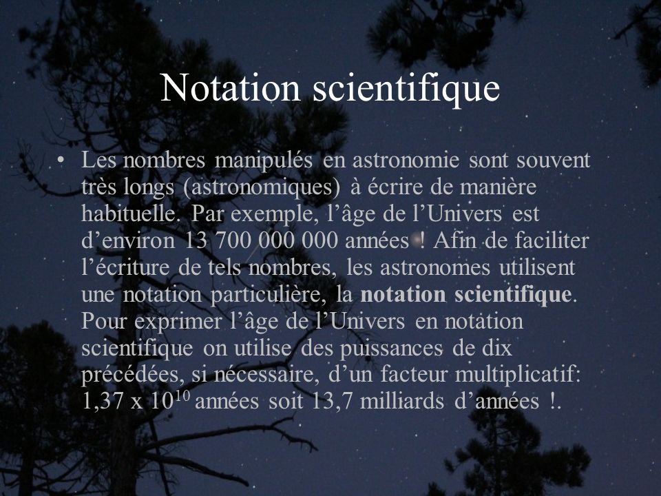 Notation scientifique