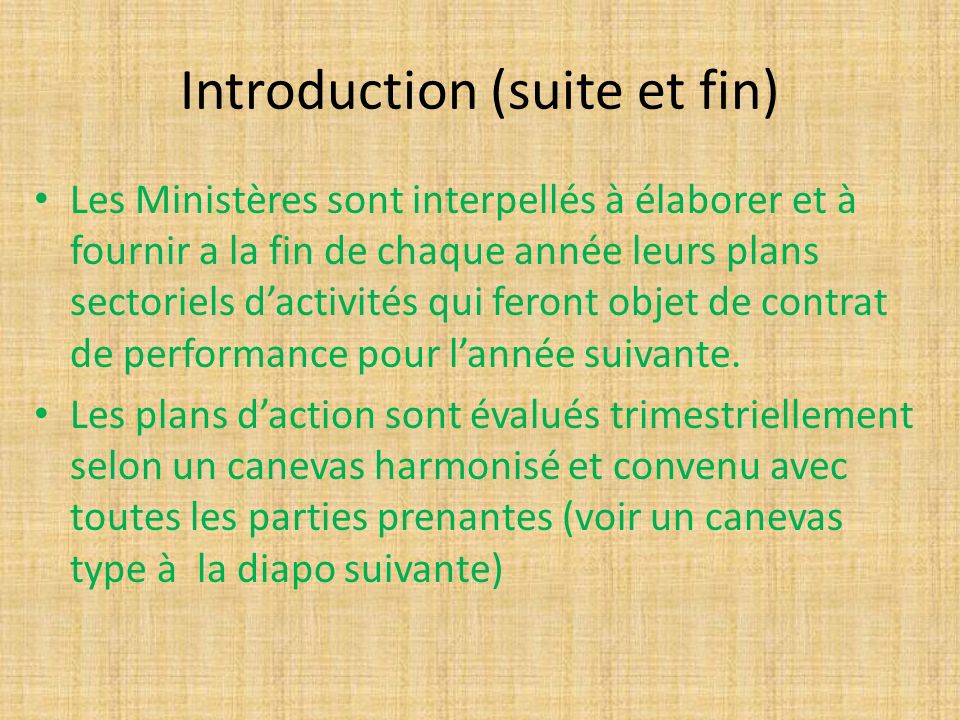 Introduction (suite et fin)