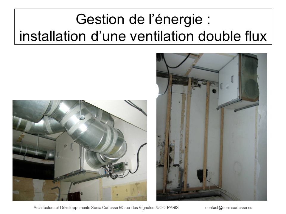 Gestion de l’énergie : installation d’une ventilation double flux