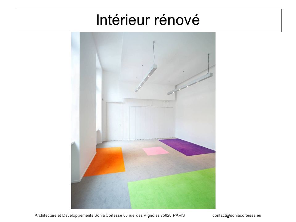 Intérieur rénové Architecture et Développements Sonia Cortesse 60 rue des Vignoles PARIS
