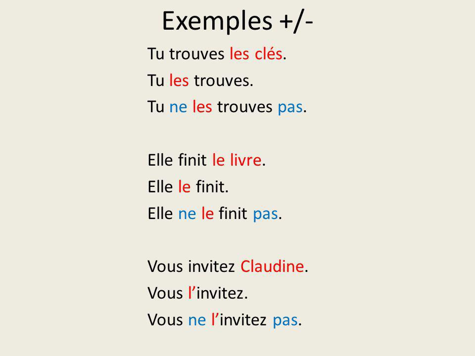 Exemples +/-