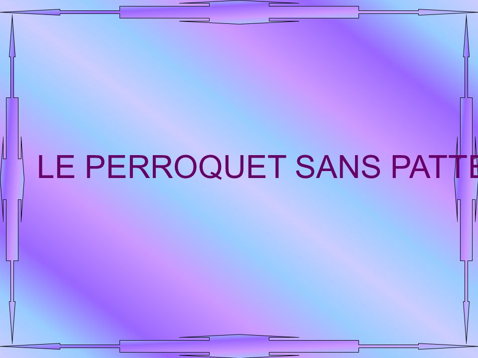 LE PERROQUET SANS PATTES
